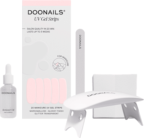 UV manicure starter set, gel strips marshmallow, 1 piece