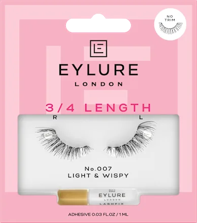 Artificial eyelashes 3/4 Length 007 Light & Wispy (1 pair), 2 pieces