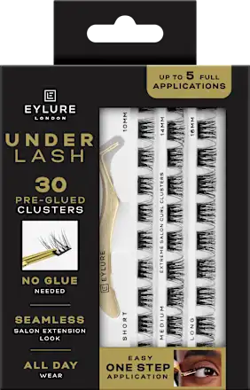 Pre-glued Extreme Salon Curl Cluster Artificial Eyelashes, 30 pieces
