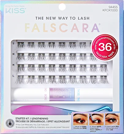 False Eyelashes Starter Kit Lengthening, 36 pieces