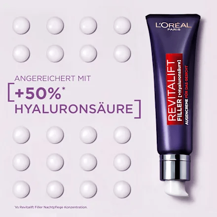 Eye Cream + Face Revitalift Filler, Hyaluronic Acid, 30 ml - Image 5