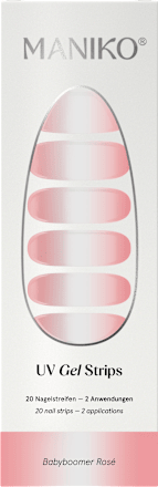 UV Gel Nail Wraps Baby Boomer Rose, 20 pieces