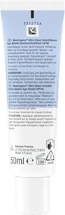 Sunscreen facial fluid, ultra sheer age shield, SPF 50, 50 ml - Image 4