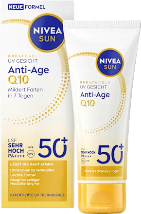 Sunscreen Facial Anti-Aging Fluid Q10, SPF 50+, 40 ml