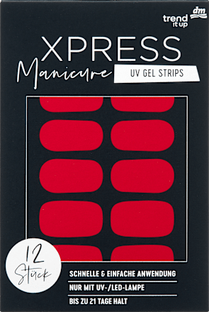 UV Gel Nail Foils XPRESS Manicure 150 Classic Red, 12 pcs