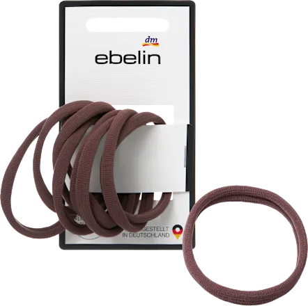 Soft brown hair ties, 9 pieces