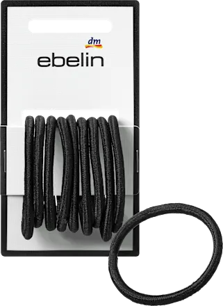 Thick black hair ties, 9 pieces