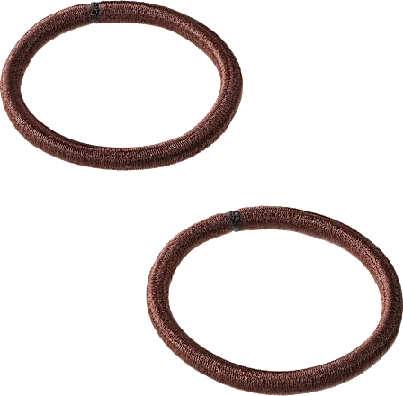 Brown hair ties, 9 pieces