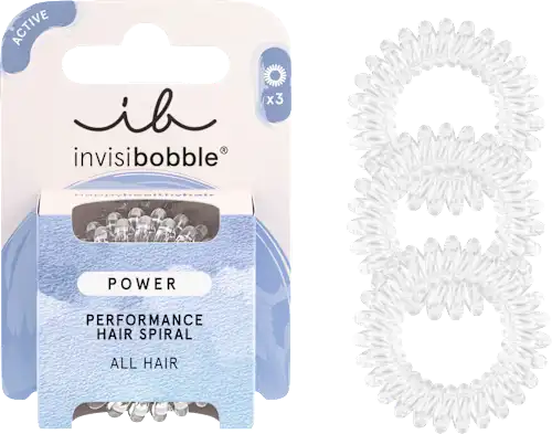 Hair ties Power Crystal Clear, 3 pcs