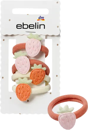 Hair ties with strawberries, 4 pcs