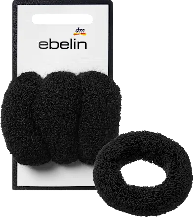 Thick black hair ties, 3 pieces