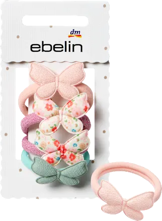 Hair ties with butterflies, 4 pcs
