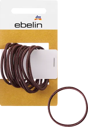 Thin brown hair ties, 12 pieces