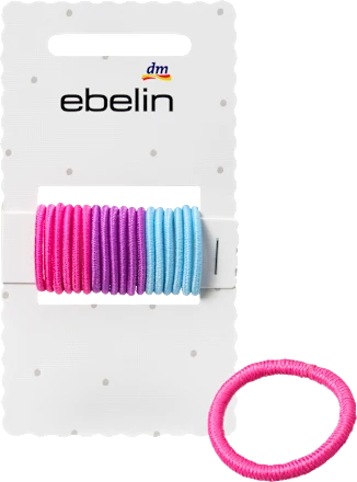 Mini hair ties, assorted colors, 18 pieces