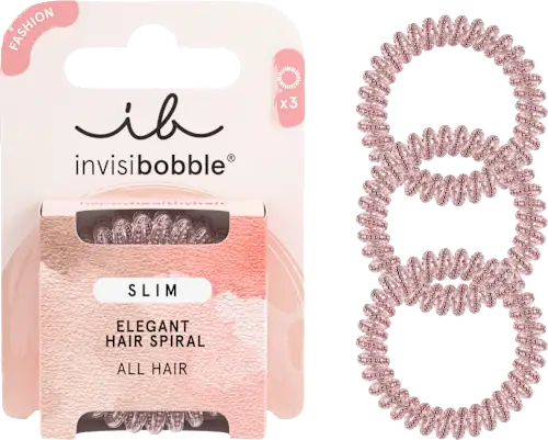 Slim Pink Monocle Hair Ties, 3 pcs