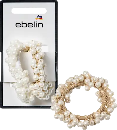 Hair ties with pearls, 2 pcs