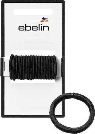 Mini hair ties, black, 18 pieces