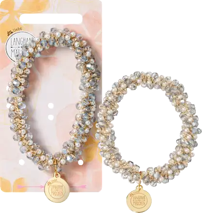 Hair tie with pearls, 1 pc.
