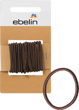 Small/thin brown hair ties, 15 pieces