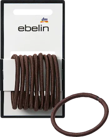 Thick brown hair ties, 9 pieces