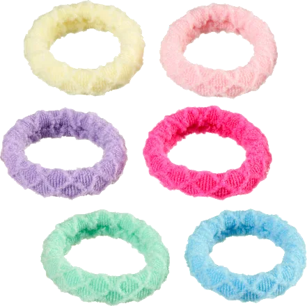 Rainbow-colored hair ties, 12 pieces