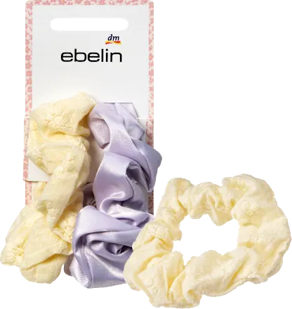 Scrunchies yellow/lilac, 2 pcs