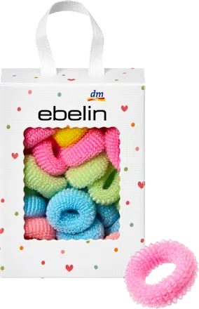 Hair ties in a box, assorted colors, 40 pieces