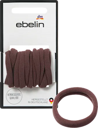 Soft brown hair ties, 12 pieces