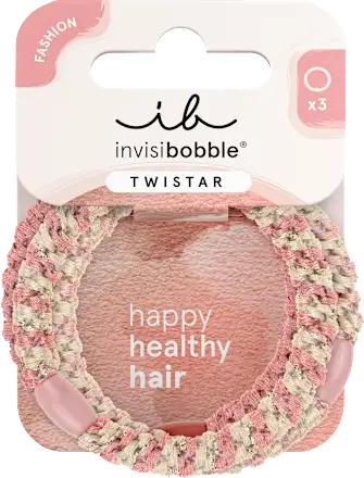 Twistar Blush Braids hair ties, 3 pieces