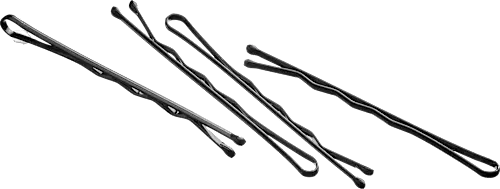 Midi hair clips, black, 27 pieces