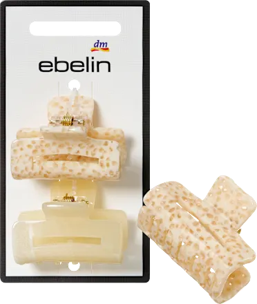Small hair clips, cream, 2 pieces