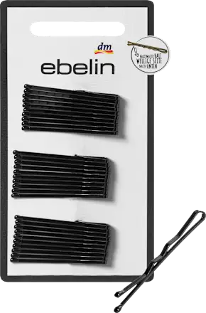 Short hair clips, black, 30 pieces