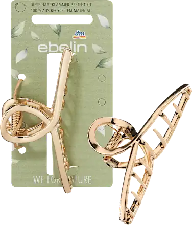 Gold-look hair clip made from recycled metal, 1 pc.