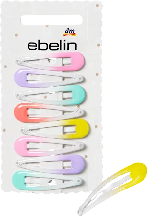 Mini hair clips, gradient color, 8 pieces