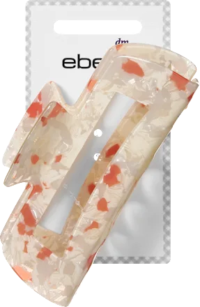 Hair clip with cut-out, marbled, 1 pc.