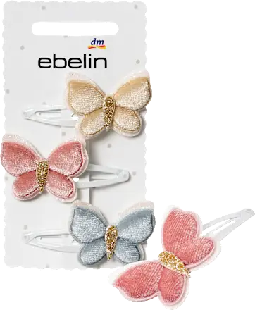 Butterfly hair clips, 3 pieces