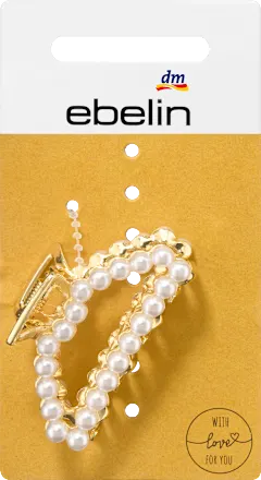Hair clip with pearls, gold look, 1 pc.