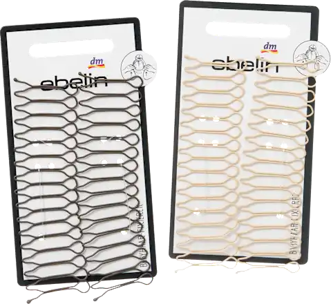 Maxi hair combs, brown/blonde, 2 pieces