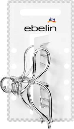 Hair clip with bow, silver look, 1 pc.