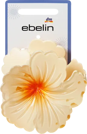 Hibiscus hair clip, apricot, 1 pc