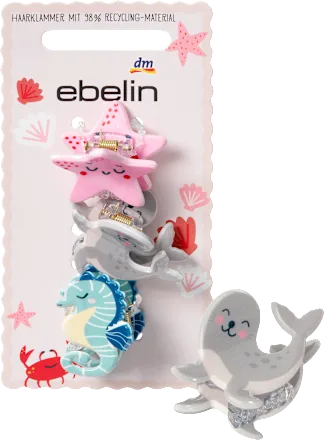 Sea creature hair clips, 3 pieces