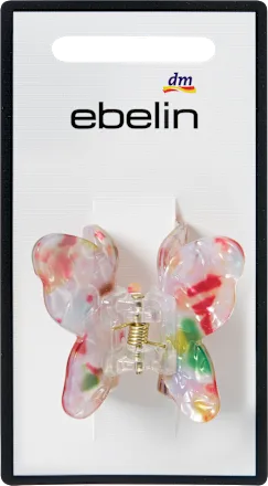 Butterfly hair clip, colorful, 1 pc.