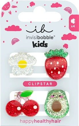 Hair clips Clipstar Kids Frutti Fun, 4 pcs