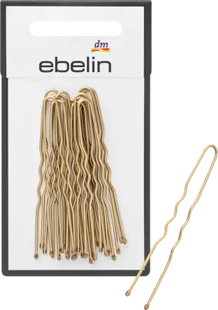 Wavy hairpins, gold look, 15 pieces