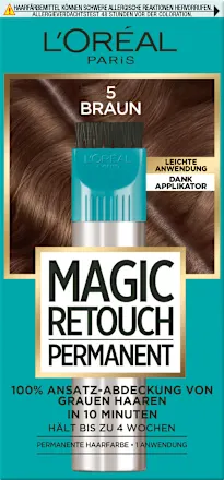 Root touch-up kit for covering gray hair, 5 brown, 1 pc.