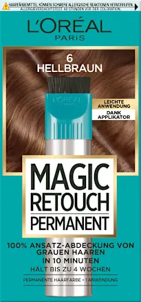 Root touch-up kit for covering gray hair, 6 light brown shades, 1 piece