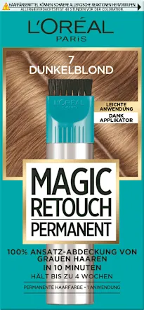 Root touch-up kit for covering gray hair, 7 Dark Blonde, 1 pc.