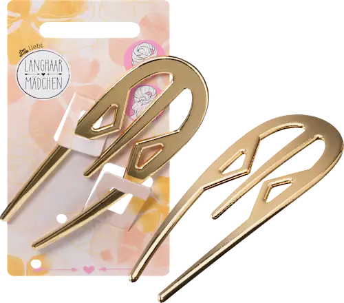 Hair pin, gold look, 1 pc.
