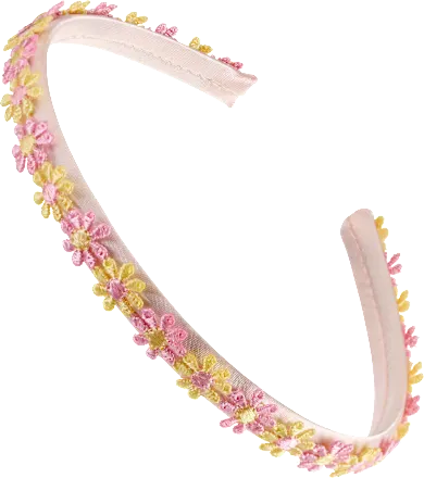 Headband with flower appliqué, 1 pc.