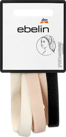 Sport hairbands, cream/pink/black, 3 pieces